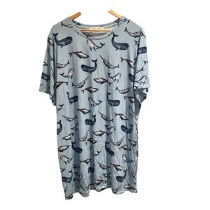 Bambi‎ & Birdie Bamboo Pajama Dress Size Large Sea Animals